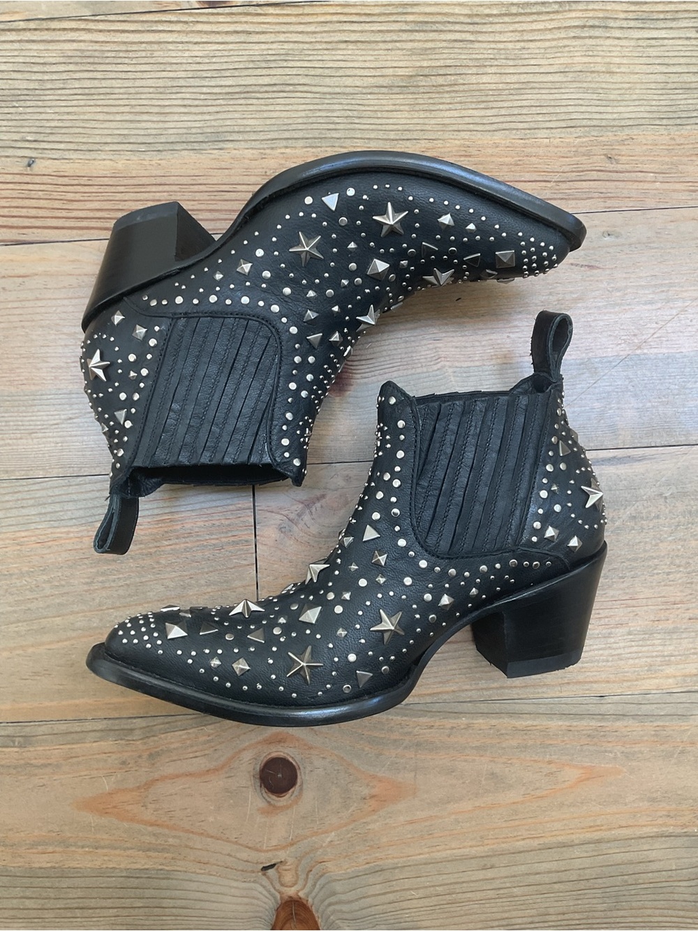 OLD GRINGO 20th ANNIVERSARY ‘METAL STAR’ BLACK COWBOY BOOT 7.5 - Picture 11 of 16